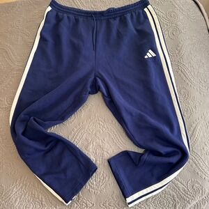 Adidas Essentials 3-Stripes Fleece Pants Mens 2XL Dark Blue White M 3S FL O PT